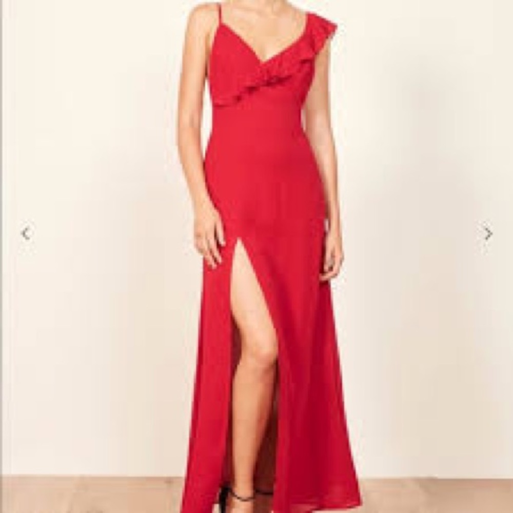 Reformation Long Red Dress NWT